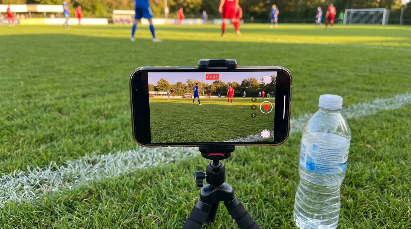 Phone on tripod